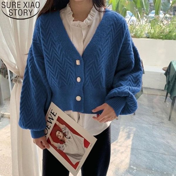 women's knits & tees winter clothes women lantern long sleeve knit sweater korean solid single-breasted v-neck loose short cardigan 118, White
women's knits & tees winter clothes women lantern long sleeve knit sweater korean solid single-breasted v-neck loose short cardigan 118, White