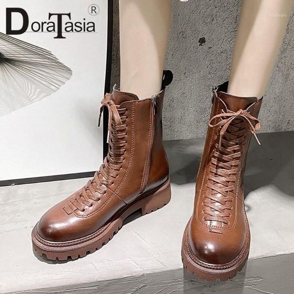 doratasia brand new female chunky heels ankle boots round toe zip cross tied motorcycle boots women autumn casual shoes woman1, Black
doratasia brand new female chunky heels ankle boots round toe zip cross tied motorcycle boots women autumn casual shoes woman1, Black