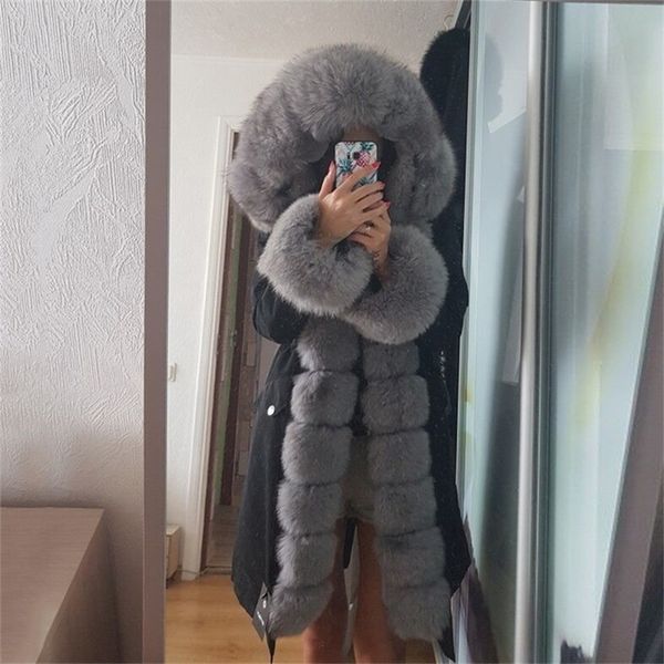 oftbuy x-long parka waterproof real coat winter jacket women natural fox fur hood luxury outerwear detachable new y201012, Black
oftbuy x-long parka waterproof real coat winter jacket women natural fox fur hood luxury outerwear detachable new y201012, Black