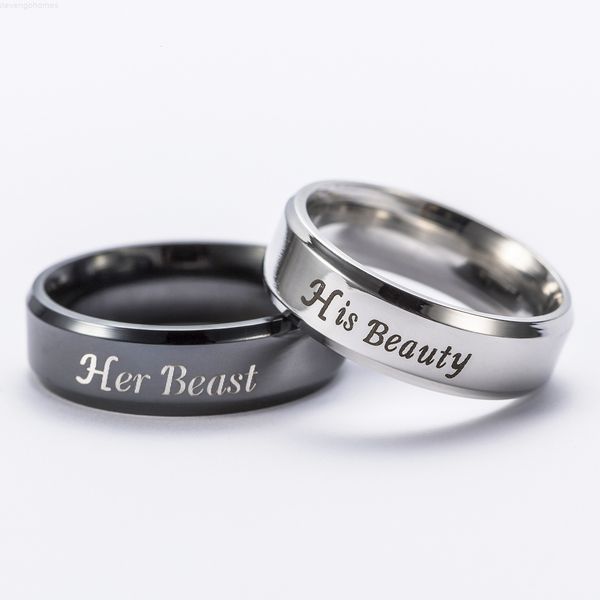 beast new fashion diy couple jewelry her and his beauty stainless steel wedding rings for women men size 6-14y, Silver
beast new fashion diy couple jewelry her and his beauty stainless steel wedding rings for women men size 6-14y, Silver