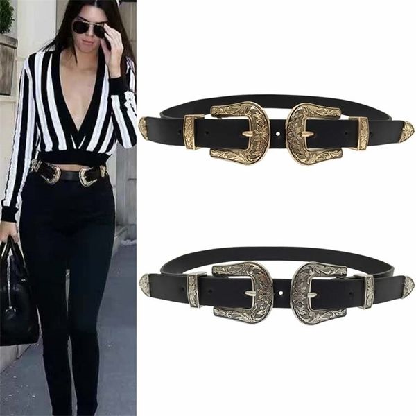 fashion vintage carved design alloy metal leather belts for women double buckle waist belt waistband female 220210, Black;brown
fashion vintage carved design alloy metal leather belts for women double buckle waist belt waistband female 220210, Black;brown