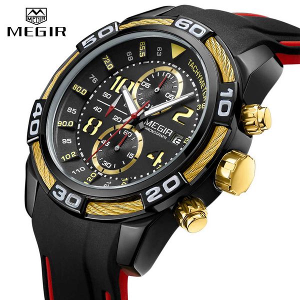 brand megir men's chronograph fashion silicone strap business watch men's casual waterproof quartz watch relogio masculino, Silver
brand megir men's chronograph fashion silicone strap business watch men's casual waterproof quartz watch relogio masculino, Silver