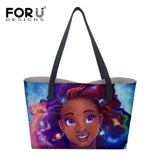 forudesigns women shoulder bags black art african girl printing ladies fashion handbag large-capacity shopping bag pu leather
forudesigns women shoulder bags black art african girl printing ladies fashion handbag large-capacity shopping bag pu leather