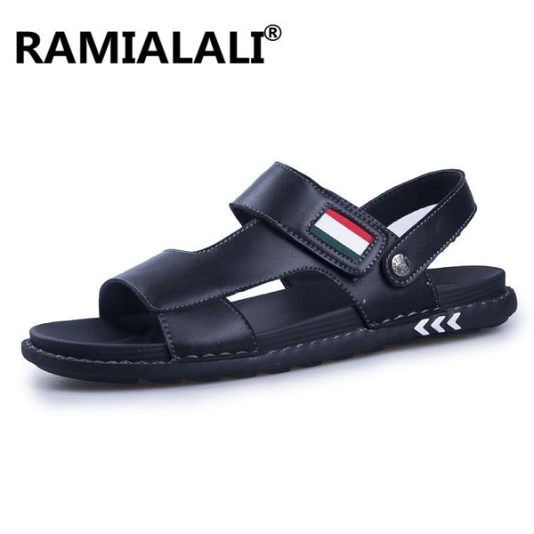 summer men's sandals british fashion leather beach shoes mens casual massage non-slip slippers flats men water shoes t200420, Black
summer men's sandals british fashion leather beach shoes mens casual massage non-slip slippers flats men water shoes t200420, Black