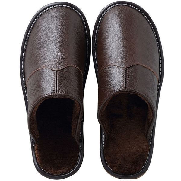 leather home slippers for men winter warm plush slippers bedroom genuine leather men/women house indoor shoes y200107, Black
leather home slippers for men winter warm plush slippers bedroom genuine leather men/women house indoor shoes y200107, Black