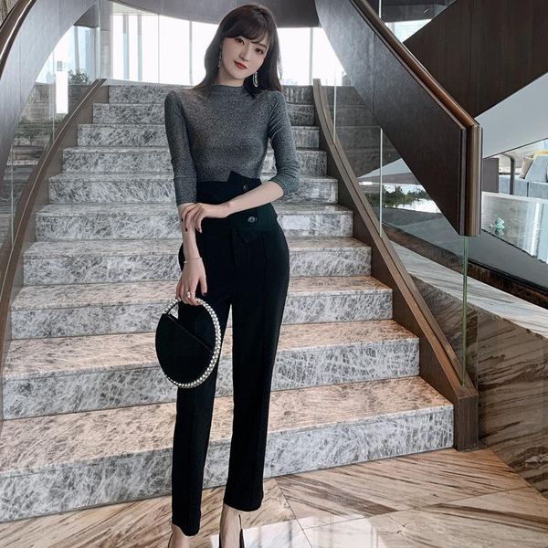 women's tracksuits arrival comfortable women sets slim shining t-shirt and long pants work style elegant two pieces, Gray
women's tracksuits arrival comfortable women sets slim shining t-shirt and long pants work style elegant two pieces, Gray
