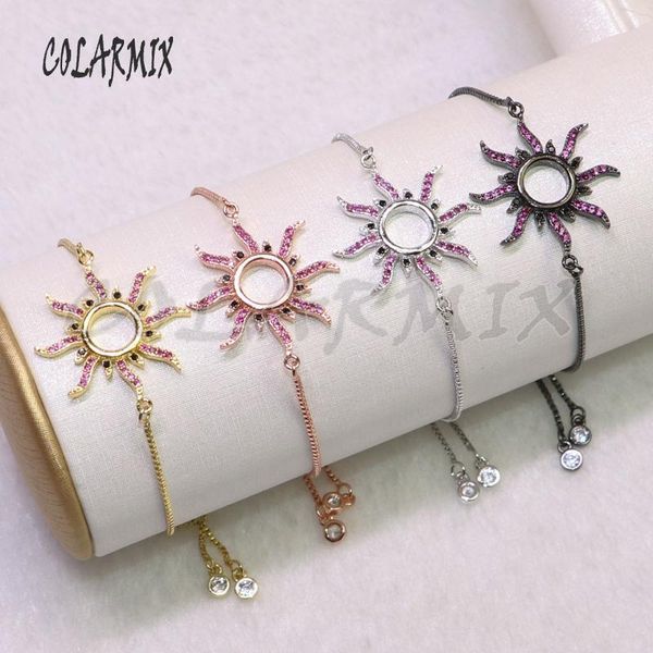 10 pieces solar charm bracelets accessories jewels making for women crystal zircon jewelry anklet for women 5367, Black 
10 pieces solar charm bracelets accessories jewels making for women crystal zircon jewelry anklet for women 5367, Black