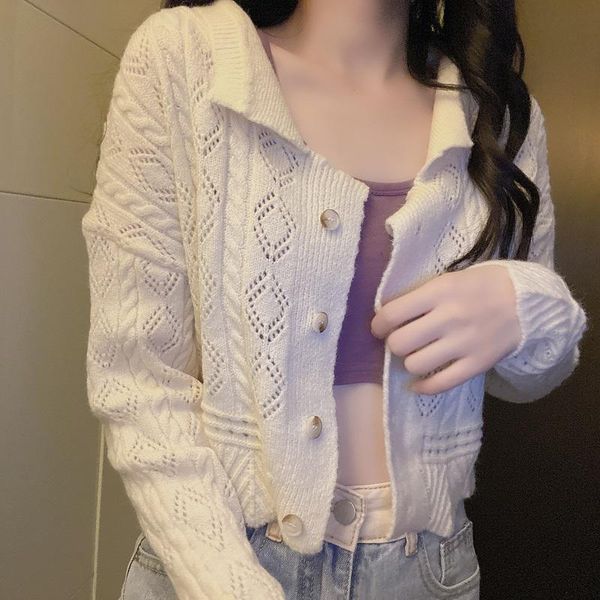 kawaii knitted cardigan women sweet hollow out sweater light cardigan female japan korean style women's clothing autumn 2020, White
kawaii knitted cardigan women sweet hollow out sweater light cardigan female japan korean style women's clothing autumn 2020, White