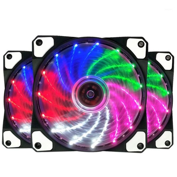 3pcs computer 16db ultra silent 15 leds case fan heatsink cooler cooling, 12cm fan,12vdc 3p ide 4pin multicolored1
3pcs computer 16db ultra silent 15 leds case fan heatsink cooler cooling, 12cm fan,12vdc 3p ide 4pin multicolored1