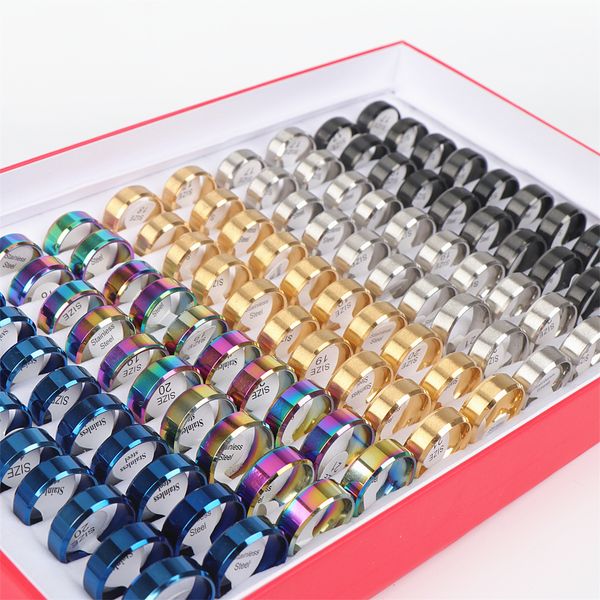 20pcs/lot fashion simple multicolor smooth stainless steel rings for women men mix style wholesale, Silver
20pcs/lot fashion simple multicolor smooth stainless steel rings for women men mix style wholesale, Silver