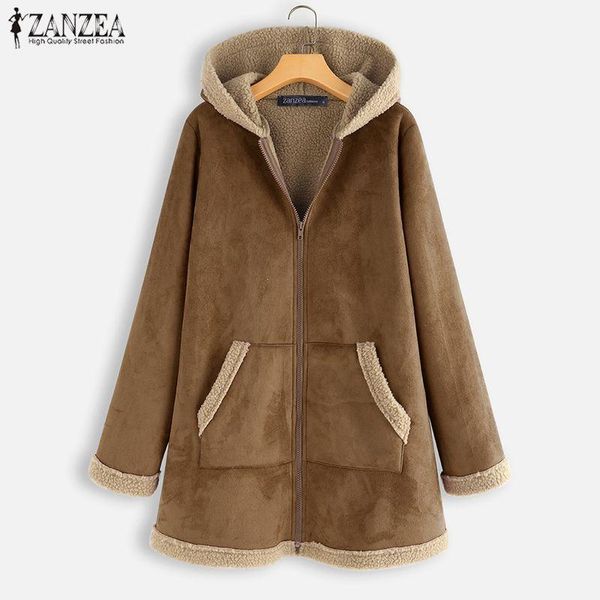 zanzea women hoodies coats winter long sleeve zipper outwear vintage hooded fleece jackets solid loose overcoats femme warm coat, Black;brown
zanzea women hoodies coats winter long sleeve zipper outwear vintage hooded fleece jackets solid loose overcoats femme warm coat, Black;brown