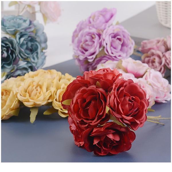 6pcs/bunch 12cm rose silk flower artificial flower bouquet for wedding party decor diy craft gifts wreath scrapbook high bbytae
6pcs/bunch 12cm rose silk flower artificial flower bouquet for wedding party decor diy craft gifts wreath scrapbook high bbytae
