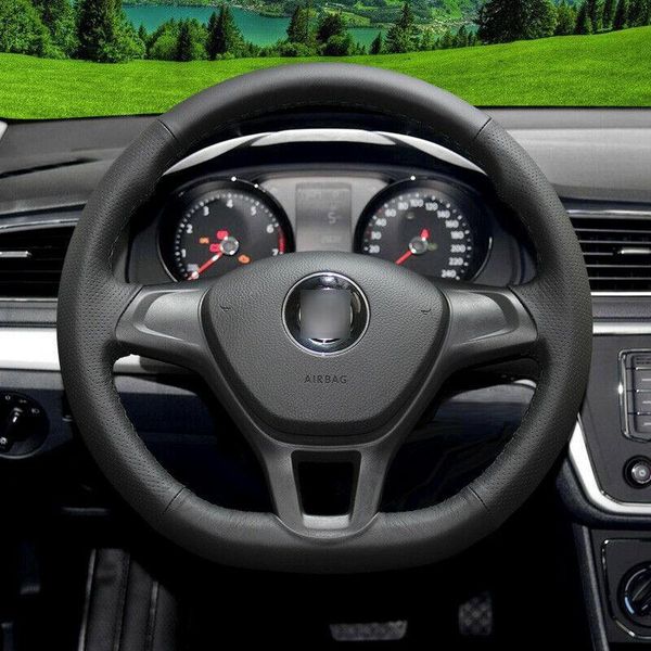for volkswagen polo 2016 hand-stitch black leather car steering wheel covers anti-slip design all season car accessories
for volkswagen polo 2016 hand-stitch black leather car steering wheel covers anti-slip design all season car accessories