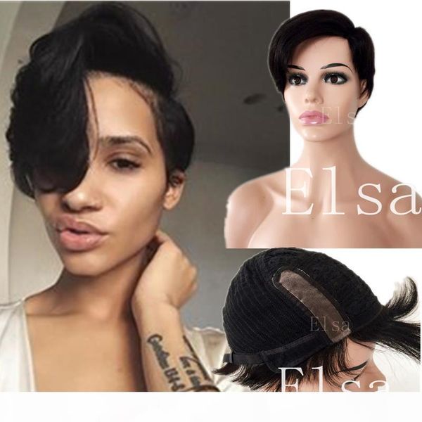 100% human hair side part little lace front wig 130% density natural color brazilian wigs straight glueless wig for black women, Black;brown
100% human hair side part little lace front wig 130% density natural color brazilian wigs straight glueless wig for black women, Black;brown