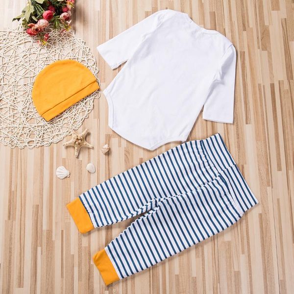clothing sets 2021 fall autumn 0-18m infant baby boy girl 3pcs set letter print arrows long sleeve bodysuit+striped pants+yellow hat, White
clothing sets 2021 fall autumn 0-18m infant baby boy girl 3pcs set letter print arrows long sleeve bodysuit+striped pants+yellow hat, White