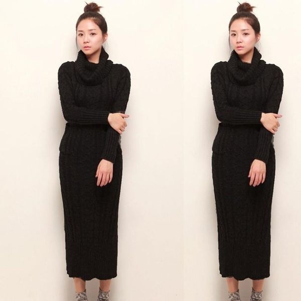 women's fashion casual solid color autumn and winter wool dress thickening knit dress casual knitted sweater warm coat, Black;gray
women's fashion casual solid color autumn and winter wool dress thickening knit dress casual knitted sweater warm coat, Black;gray