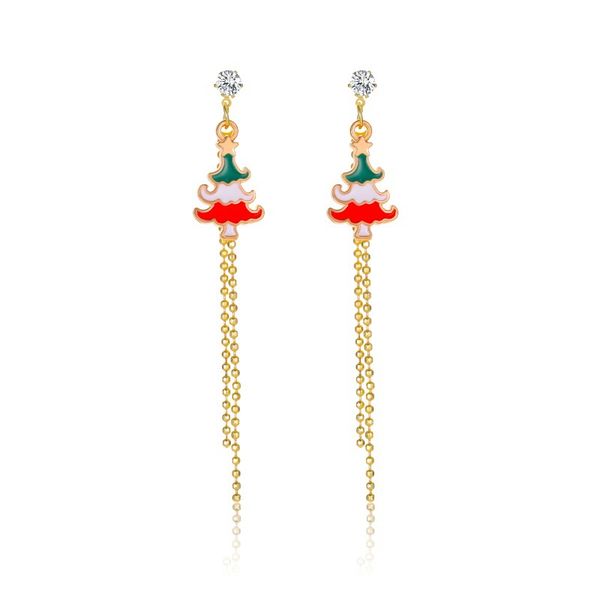 european long tassel dangle earrings for christmas gift tree circle elk ear drop with diamond beads women gold earring ornaments accessories, Silver
european long tassel dangle earrings for christmas gift tree circle elk ear drop with diamond beads women gold earring ornaments accessories, Silver