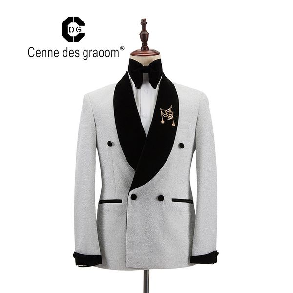 2020 cenne des graoom new men suit tuxedo two pieces double breasted shawl lapel wedding party singer costume groom christmas q1216, White;black
2020 cenne des graoom new men suit tuxedo two pieces double breasted shawl lapel wedding party singer costume groom christmas q1216, White;black