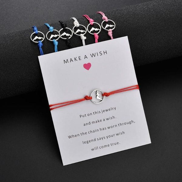 2020 new make a wish card statement bracelet simple elegant 7 color rope adjustable chain mountain shape pendant bracelet women, Golden;silver
2020 new make a wish card statement bracelet simple elegant 7 color rope adjustable chain mountain shape pendant bracelet women, Golden;silver