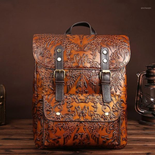 outdoor bags embossed women backpack real leather bagpack travelling bag shoulder genuine tote designer chinese style vintage1 
outdoor bags embossed women backpack real leather bagpack travelling bag shoulder genuine tote designer chinese style vintage1