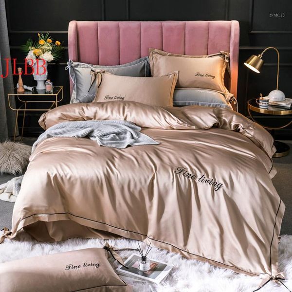 washed silk golden bedding set 4pcs/set embroidery duvet cover fitted sheet pillowcase home textile bedclothes bed linen set new1
washed silk golden bedding set 4pcs/set embroidery duvet cover fitted sheet pillowcase home textile bedclothes bed linen set new1
