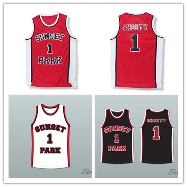sunset park shorty basketball jersey #1 men's stitched custom any number name white red black basketball jerseys, Black;red
sunset park shorty basketball jersey #1 men's stitched custom any number name white red black basketball jerseys, Black;red