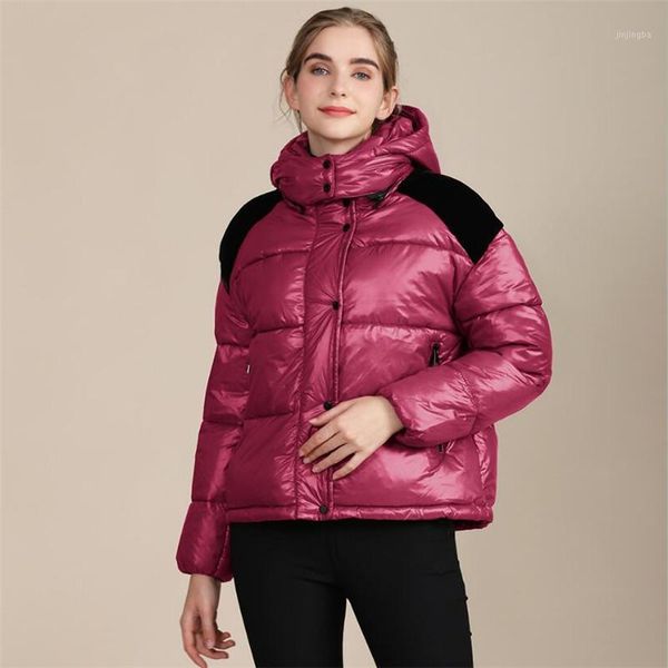 2020 new fashion short bright cotton padded jacket women's coat with colored hoods loose thick winter street style1, Black
2020 new fashion short bright cotton padded jacket women's coat with colored hoods loose thick winter street style1, Black