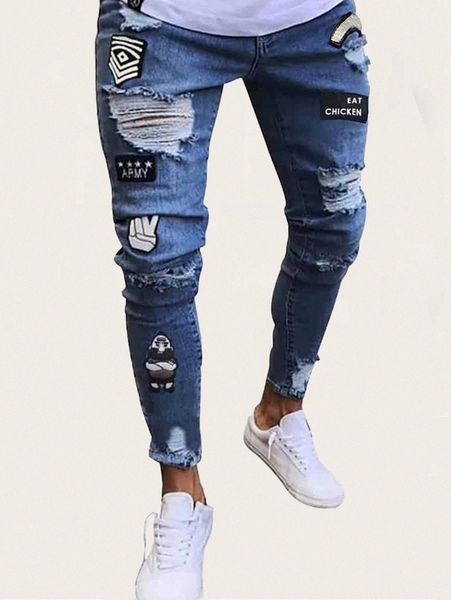 men ripped patched jeans m6iw#, Blue
men ripped patched jeans m6iw#, Blue