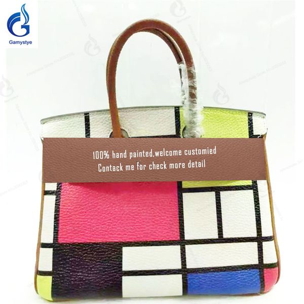 hand painted checkered 2020 cowhide togo leather luxury women handbag classic totes silver golden lock 100% genuine
hand painted checkered 2020 cowhide togo leather luxury women handbag classic totes silver golden lock 100% genuine