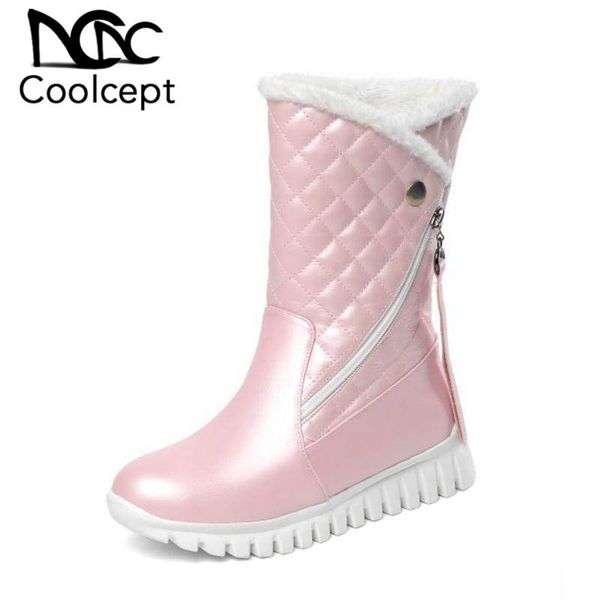 boots coolcept plus size 29-46 women half short winter keep warm plush fur snow fashion zipper round toe flats footwear, Black
boots coolcept plus size 29-46 women half short winter keep warm plush fur snow fashion zipper round toe flats footwear, Black