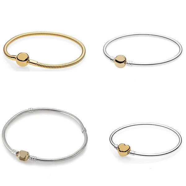 luxury fashion 925 sterling silver snake chain jewelry women's 18k gold rose heart diy bracelet fit pandora pendant with scattered bead, Black
luxury fashion 925 sterling silver snake chain jewelry women's 18k gold rose heart diy bracelet fit pandora pendant with scattered bead, Black
