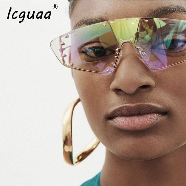 oversized rimless steampunk sunglasses women vintage fashion onepiece men sunglasses women 2020 gafas glasses uv4001, White;black
oversized rimless steampunk sunglasses women vintage fashion onepiece men sunglasses women 2020 gafas glasses uv4001, White;black