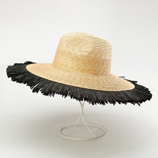 new classical fringed wheat straw wide brim jazz beach women sun holiday outdoor summer kuntucky derby hat y200714, Blue;gray
new classical fringed wheat straw wide brim jazz beach women sun holiday outdoor summer kuntucky derby hat y200714, Blue;gray