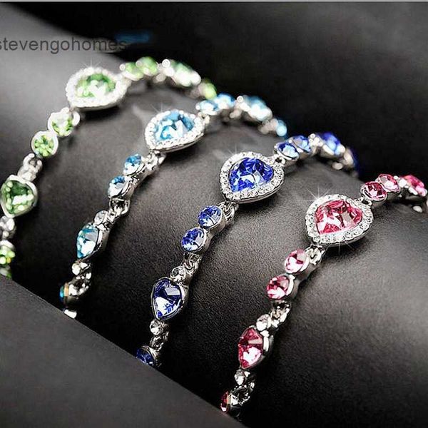 lovers diamond jewelry full gift fashion lady constellation ocean heart crystal bracelet, Silver
lovers diamond jewelry full gift fashion lady constellation ocean heart crystal bracelet, Silver