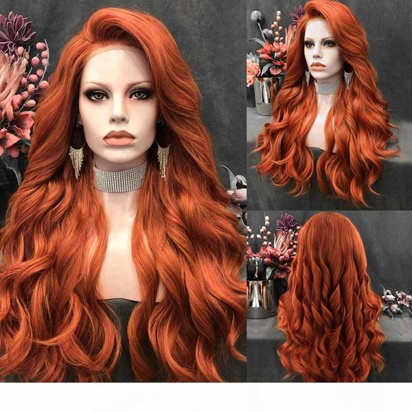 charisma long wavy wig orange red color side part synthetic lace front wig silver grey wigs for women cosplay wig, Black
charisma long wavy wig orange red color side part synthetic lace front wig silver grey wigs for women cosplay wig, Black