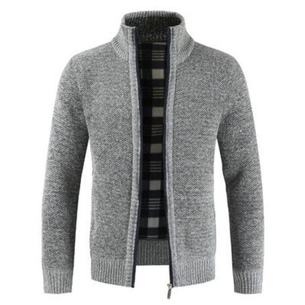 autumn winter new men's jacket slim fit stand collar zipper jacket men solid cotton thick warm kg-97, Black;brown 
autumn winter new men's jacket slim fit stand collar zipper jacket men solid cotton thick warm kg-97, Black;brown