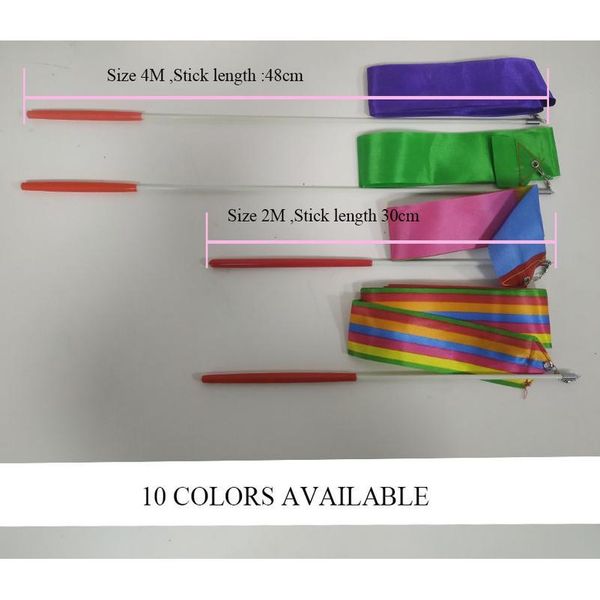 2m/4m colorful gym dance rhythmic art gymnastic ribbons ballet streamer twirling rod stick for tr bbyiju
2m/4m colorful gym dance rhythmic art gymnastic ribbons ballet streamer twirling rod stick for tr bbyiju