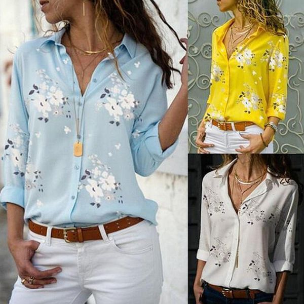 new fashion women floral printed chiffon shirt elegance floral slim shirt collar long sleeve button office casual 1, White
new fashion women floral printed chiffon shirt elegance floral slim shirt collar long sleeve button office casual 1, White