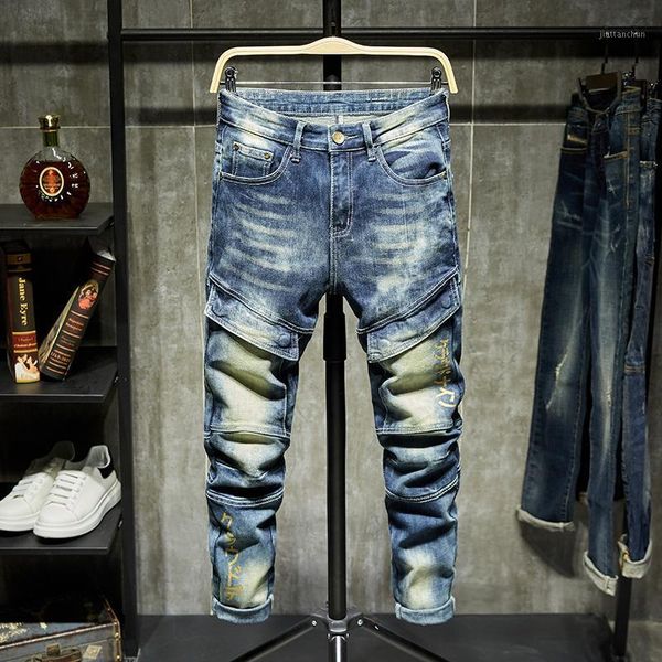 men's jeans pants ripped denim trousers biker male casual designer comfortable advanced tactical cargo1, Blue
men's jeans pants ripped denim trousers biker male casual designer comfortable advanced tactical cargo1, Blue
