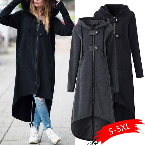women's trench coats fashion long sleeve hooded coat 2021 autumn black zipper plus size 5xl velvet women overcoat clothes, Tan;black
women's trench coats fashion long sleeve hooded coat 2021 autumn black zipper plus size 5xl velvet women overcoat clothes, Tan;black