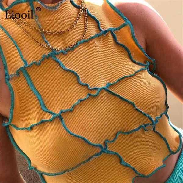 liooil patchwork knitwear ribbed tank crop women rave 2020 streetwear sleeveless black yellow short cami corset, White
liooil patchwork knitwear ribbed tank crop women rave 2020 streetwear sleeveless black yellow short cami corset, White