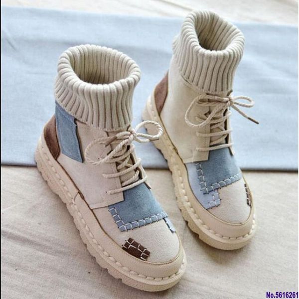 boots platform winter high women shoes knitting socks suede leather ankle boot buckle botas mujer size 35-43 a486, Black
boots platform winter high women shoes knitting socks suede leather ankle boot buckle botas mujer size 35-43 a486, Black