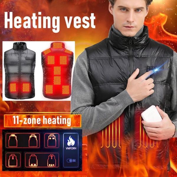 11 areas heated vest men autumn winter smart heating vests usb infrared electric heating jacket outdoor flexible thermal clothes1, Gray;blue
11 areas heated vest men autumn winter smart heating vests usb infrared electric heating jacket outdoor flexible thermal clothes1, Gray;blue
