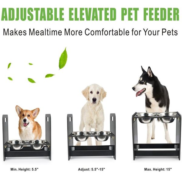 регулируемые двойные собаки чаши для домашних животных из нержавеющей стали пищевая вода чаша домашних животных кошек кормление блюда собаки 
регулируемые двойные собаки чаши для домашних животных из нержавеющей стали пищевая вода чаша домашних животных кошек кормление блюда собаки