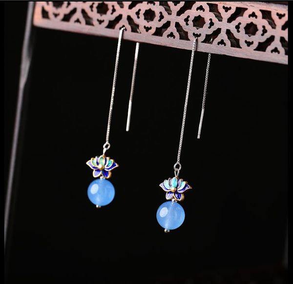 2020 new mori chinese style earrings female light luxury retro style long ear line tassel lotus round beads 177, Golden;silver
2020 new mori chinese style earrings female light luxury retro style long ear line tassel lotus round beads 177, Golden;silver