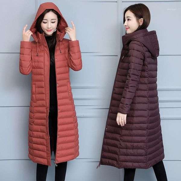 2020 new fashion winter women ultra light zipper jacket hooded warm cotton padded parkas female solid outerwear long coats a1231, Black
2020 new fashion winter women ultra light zipper jacket hooded warm cotton padded parkas female solid outerwear long coats a1231, Black