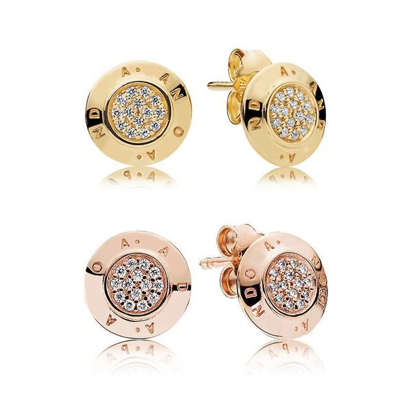 classic design luxury 18k rose gold signature stud earrings original box for pandora 925 sterling silver women earring set, Golden;silver
classic design luxury 18k rose gold signature stud earrings original box for pandora 925 sterling silver women earring set, Golden;silver