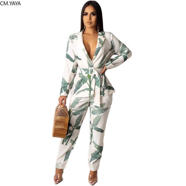 autumn women leaf print long sleeve blazer & pants suit two piece set party tracksuit outfit office lady overalls gl5080, White
autumn women leaf print long sleeve blazer & pants suit two piece set party tracksuit outfit office lady overalls gl5080, White