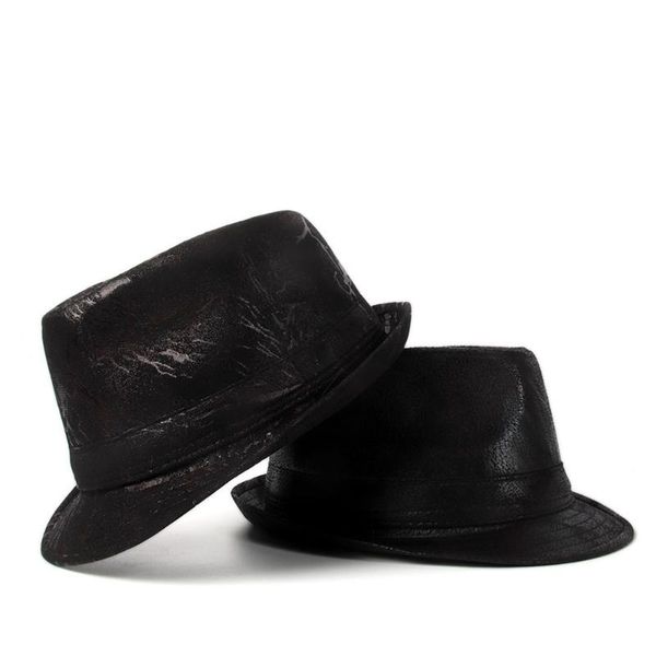 retro men leather fedora hat for dad jazz hat boater flat for gentleman bowler porkpie size 58cm, Blue;gray
retro men leather fedora hat for dad jazz hat boater flat for gentleman bowler porkpie size 58cm, Blue;gray