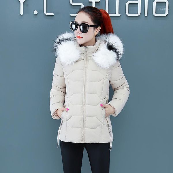 elegant short hooded parka jacket women warm colorful solid fur collar winter coat1, Black
elegant short hooded parka jacket women warm colorful solid fur collar winter coat1, Black
